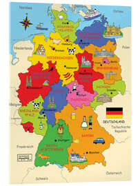 Acrylic print German states for children (German) - Fluffy Feelings