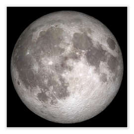 Wall art print Full Moon - NASA
