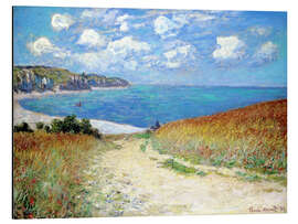 Aluminium print Path in the Wheat Fields at Pourville - Claude Monet