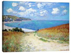 Canvas print Path in the Wheat Fields at Pourville - Claude Monet