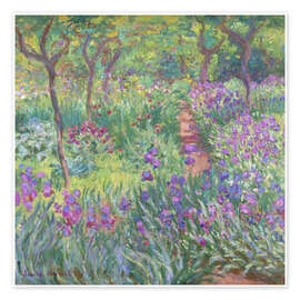 Wall art print The Artist's Garden at Giverny, 1900 - Claude Monet