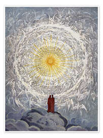 Poster Dante and Beatrice in Heaven - Gustave Doré