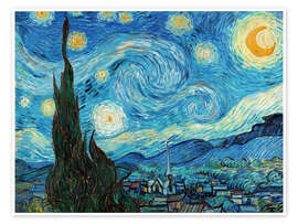 Poster Starry Night, 1889 - Vincent van Gogh