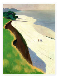 Poster The Cliff and the White Shore - Félix Édouard Vallotton