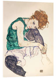 Acrylic print Seated Woman with Bent Knee - Egon Schiele