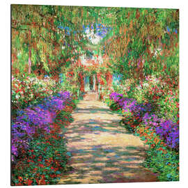 Aluminium print A Pathway in Monet's Garden - Claude Monet