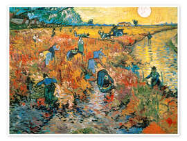 Wall art print The red vineyard - Vincent van Gogh