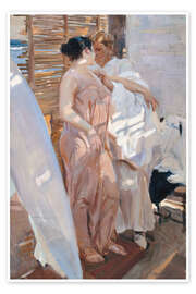 Wall art print The Pink Robe - Joaquín Sorolla y Bastida