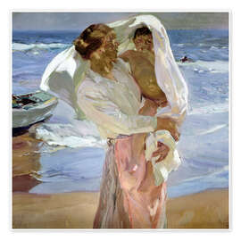 Wall art print Just Out of the Sea - Joaquín Sorolla y Bastida