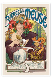 Poster Bières de la Meuse - Alfons Mucha