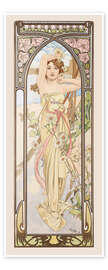 Poster The Four Times of the Day - Brightness of Day, 1899 - Alfons Mucha