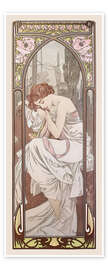 Poster The Four Times of the Day - Night's Rest - Alfons Mucha