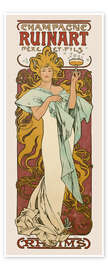 Poster Champagne Ruinart, 1896 - Alfons Mucha