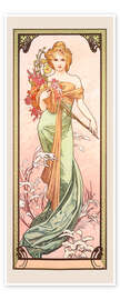 Poster The Four Seasons - Spring - Alfons Mucha