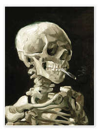 Poster Head of a Skeleton with a Burning Cigarette - Vincent van Gogh