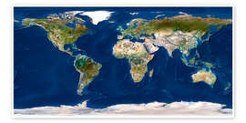 Poster Whole Earth map - Planetobserver