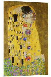 Foam board print The Kiss (detail) - Gustav Klimt