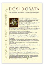 Poster Desiderata II - Dirk H. Wendt