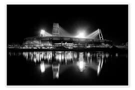 Poster Weserstadion, Bremen in black and white - Tanja Arnold Photography