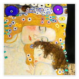Poster Mother and Child (detail) - Gustav Klimt