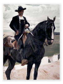 Wall art print Salamancan on horseback - Joaquín Sorolla y Bastida