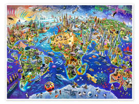 Poster Crazy world - Adrian Chesterman