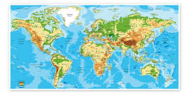 Poster Map of the world 