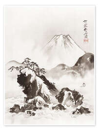 Wall art print Mount Fuji - Kawanabe Kyosai