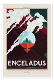 Wall art print Enceladus - NASA