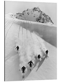 Aluminium print Vintage downhill race in the swiss alps - Vintage Ski Collection