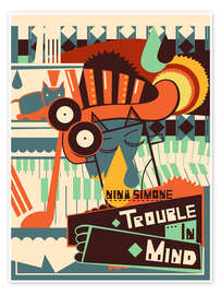 Poster Nina Simone - Trouble in Mind - Vintage Entertainment Collection