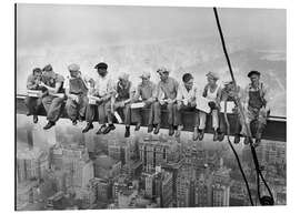 Aluminium print Lunch atop a Skyscraper