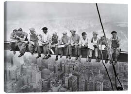 Canvas print Lunch atop a Skyscraper