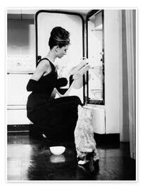 Poster Breakfast at Tiffany's, Audrey and the Fridge