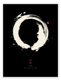 Wall art print Enso - Japanese zen circle II - Thoth Adan