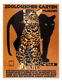 Poster Munich Zoological Garden (German) - Ludwig Hohlwein