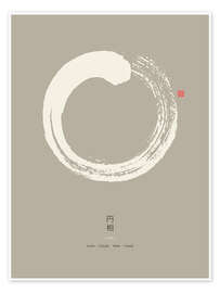 Wall art print Enso - Japanese Zen Circle IV - Thoth Adan