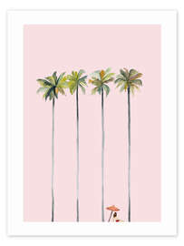 Wall art print On the pink beach - Mantika Studio