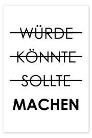 Poster Would, could, should, do (German) - Typobox