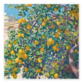 Poster Lemon Trees in La Mortola, 1921 - Theo van Rysselberghe