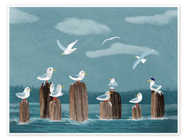 Poster Seagull gang II - Julia Reyelt