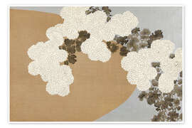Wall art print Chrysanthemums - Kamisaka Sekka