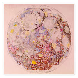 Wall art print Geological map of the moon - NASA