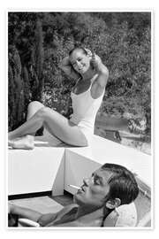 Poster Romy Schneider and Alain Delon, The swimming pool, 1968