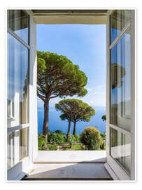 Poster View of the garden, Capri, Italy - Jan Christopher Becke