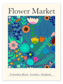 Wall art print Flower Market London