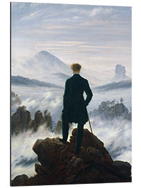 Aluminium print Wanderer Above the Sea of Fog - Caspar David Friedrich