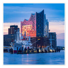 Wall art print Elbphilharmonie at sunrise - Jan Christopher Becke