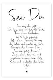 Poster Be you - a poem - Ohkimiko