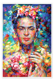 Poster Colourful Frida Kahlo - Leon Devenice